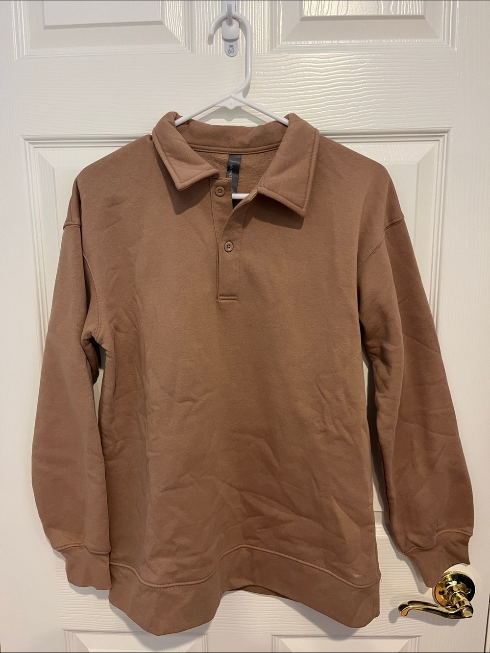 Mondetta Women’s Caramel Brown Polo-Style Sweatshirt